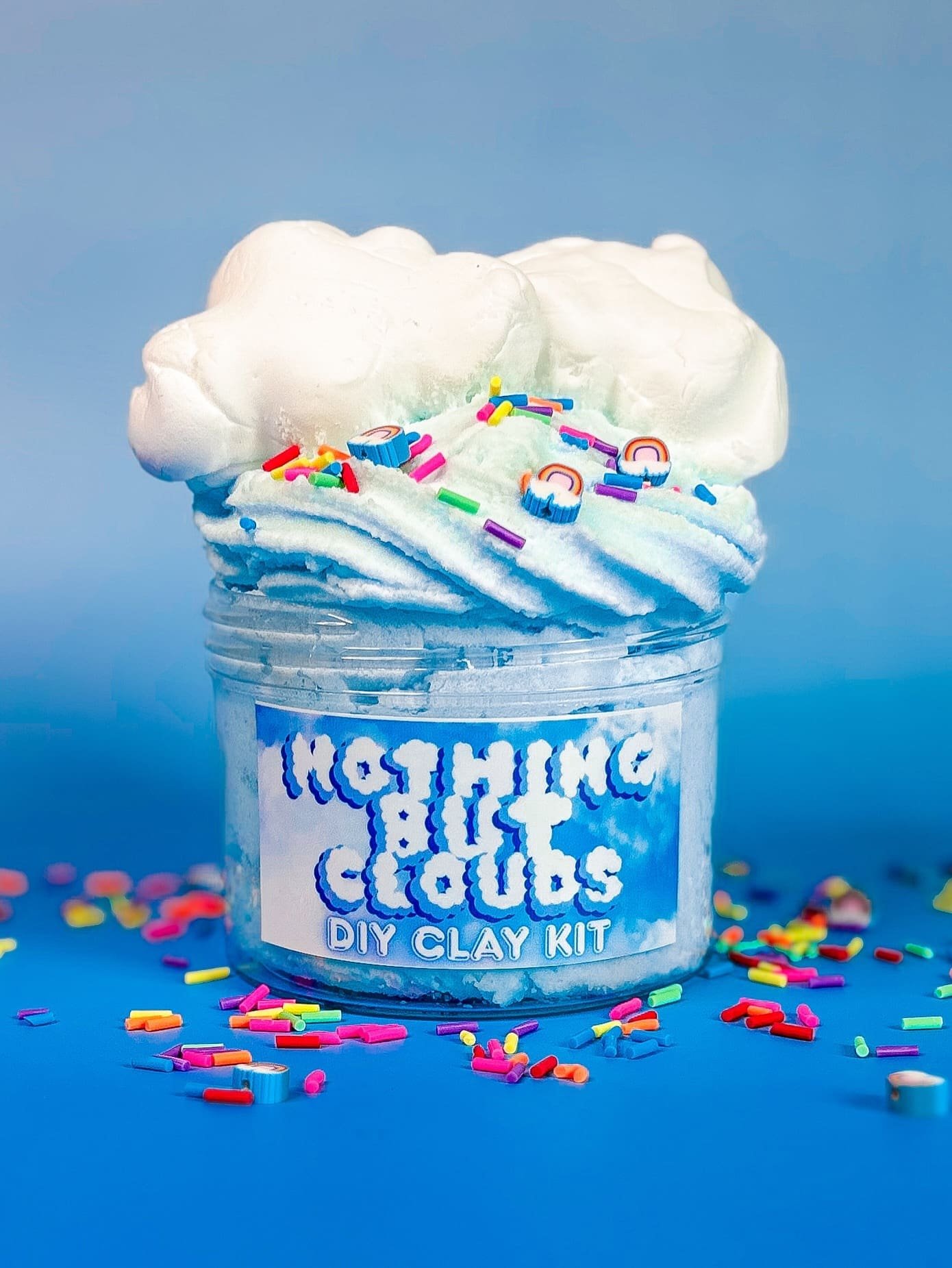 Here is our Nothing But Clouds slime. It’s our most fluffy slime because of the clouds.
If you land on them you won’t fall!!! 

#youthbusiness #slime #slimeshop #nothingbutclouds #clouds #cloudcremeslime #diyclayslime #fluffy