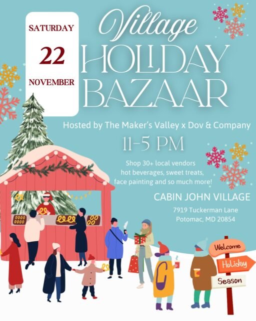 StickerSlime’s first holiday market!! Hope to see you there ✌🏽11-5pm 

Cabin John Village
7919 Tuckerman Lane
Potomac, MD 20854